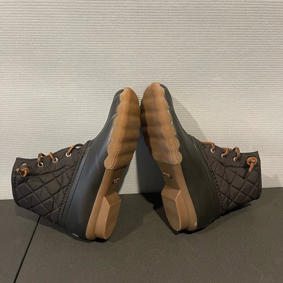 Sperry Black Matte Children Salwater Water Resistant Boots - Picture 4 of 7